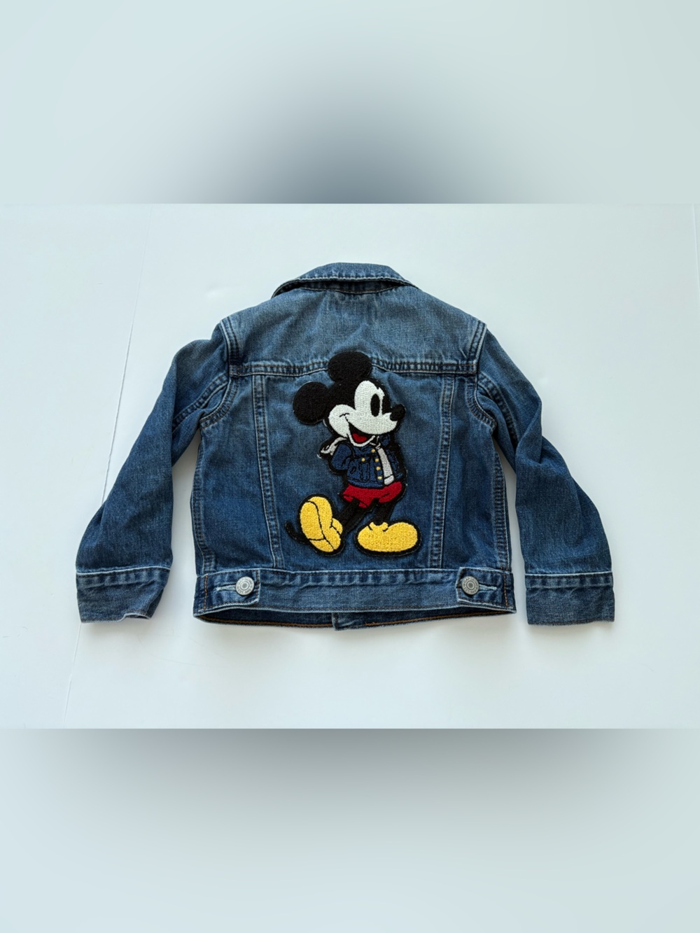 KIDS babyGap Disney Mickey Mouse Denim Jacket Toddler Size 2 Years